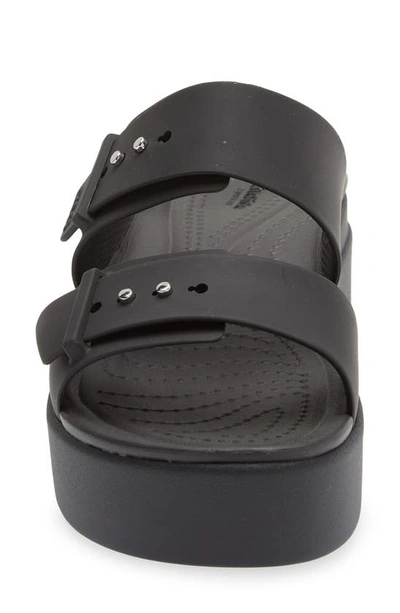 Crocs Brooklyn Wedge Slide Sandal In Black