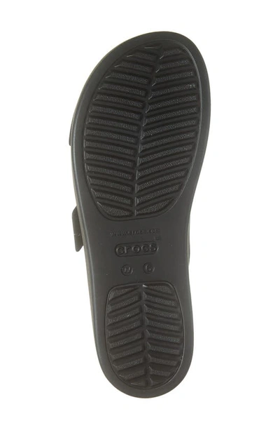 Crocs Brooklyn Wedge Slide Sandal In Black