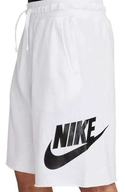 Shop Nike Club Alumni Sweat Shorts In White/ White/ Black