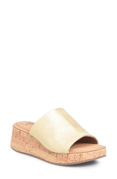 Shop Söfft Fawn Platform Sandal In Gold