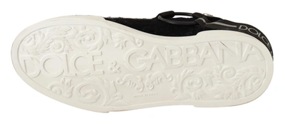Shop Dolce & Gabbana Brown Leather Black Shearling Men's Sneakers