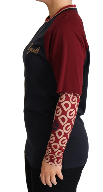 Shop Dolce & Gabbana Multicolor Royals Crewneck Pullover Women's Sweater
