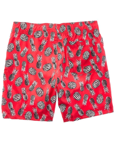 Shop Beach Bros Fruit X-ray Swim Short In Red