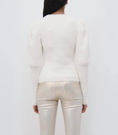Shop Jonathan Simkhai Levi Fuzzy Pullover In Ivory In White