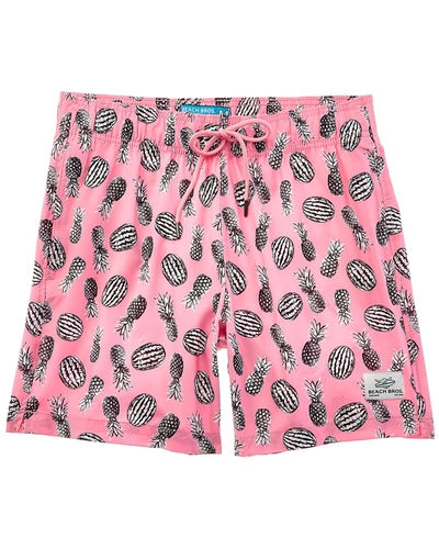 Shop Beach Bros Fruit X-ray Swim Short In Pink