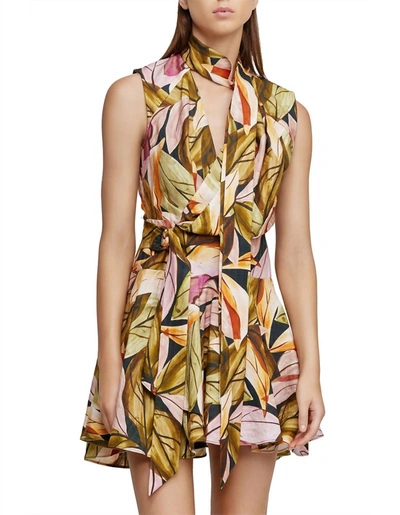 Shop Acler Ridgeway Dress In Falling Leaves In Multi