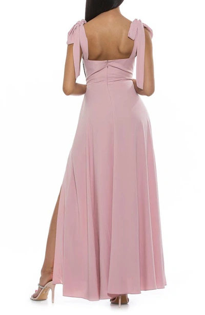 Alexia Admor Arya Sweetheart Tie Strap Maxi Dress In Blush