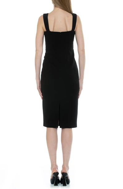 Shop Alexia Admor Juniper Bow Front Midi Sheath Dress In Black