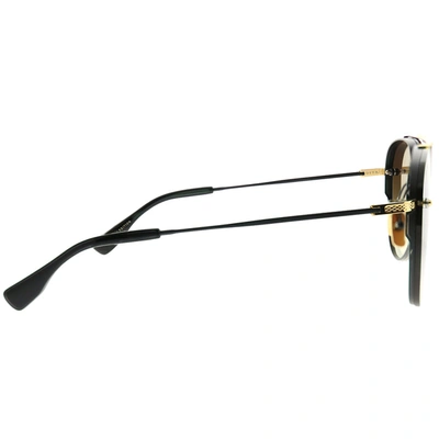Dita Decade-two Drx-2082-b-blk-gld-62 Unisex Aviator Sunglasses In Brown
