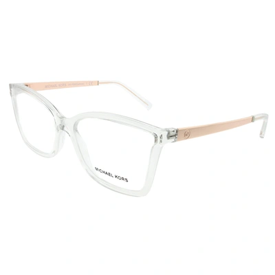 Shop Michael Kors Caracas Mk 4058 3050 54mm Womens Rectangle Eyeglasses 54mm In White