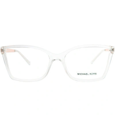 Michael Kors Caracas Mk 4058 3050 54mm Womens Rectangle Eyeglasses 54mm In White