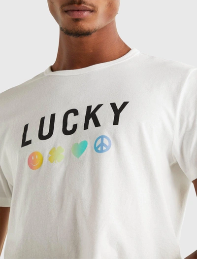Lucky Brand Mens Pride Gender Neutral Crop Tee In White