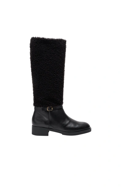 Shop Andre Assous Binni Faux Fur Boot In Black