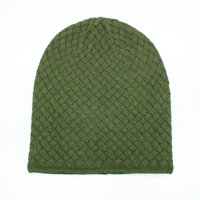 Shop Portolano Slouchy Hat In Basket Weave In Green