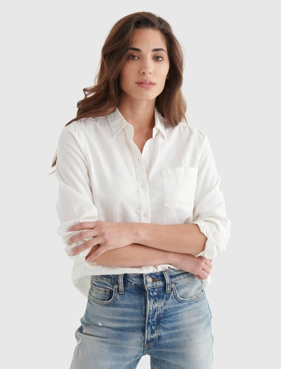 Shop Lucky Brand Womens Classic One Pocket Shirt In White
