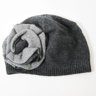 Shop Portolano Hat With Flower In Grey