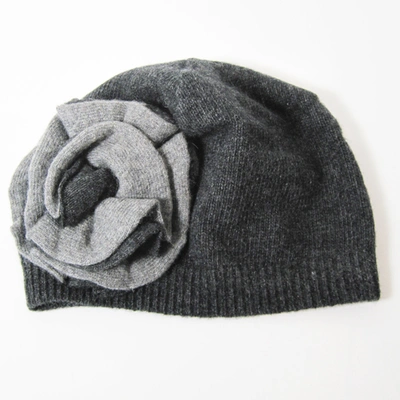 Portolano Dorset Rosette Beanie In Grey
