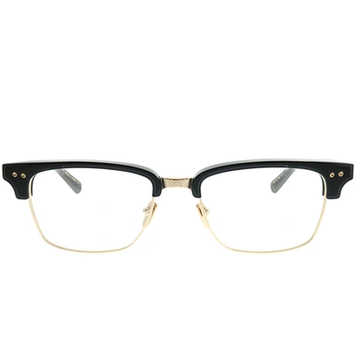 Dita Statesman Three Drx-2064-b-blk-gld-55 Unisex Rectangle Eyeglasses 55mm In Gold