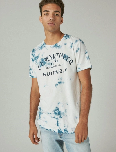 Shop Lucky Brand Mens Martin Guitars Tie Dye Graphic Tee In White