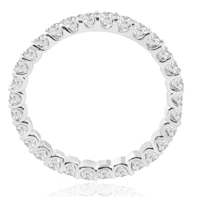 Pompeii3 3/4ct Diamond Eternity Ring 14k White Gold U Prong In Silver