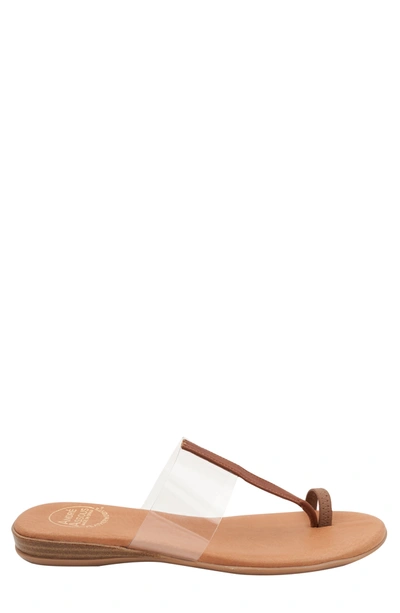 Shop Andre Assous Nailah Clear / Cuero Featherweight Sandal In Brown