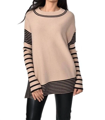 Shop Frank Lyman Knit Sweater In Beige/black