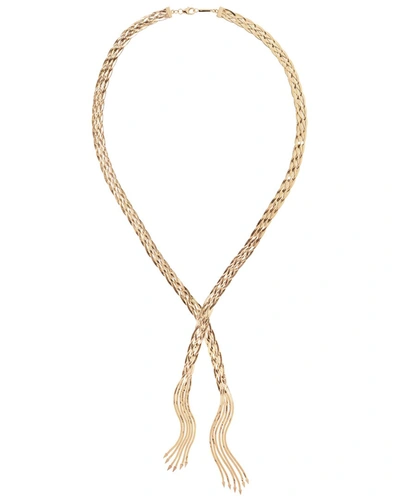 Shop Lana Jewelry 14k Herringbone Lariat Necklace In White