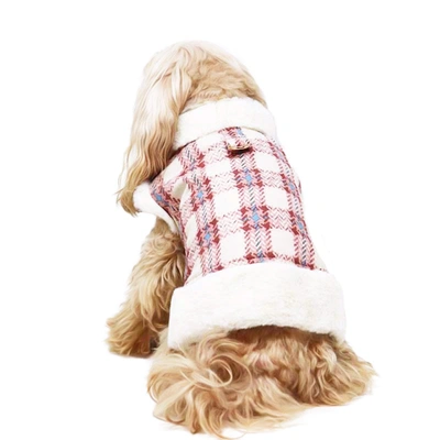 Shop Miamore Pink Plaid Dog Jacket