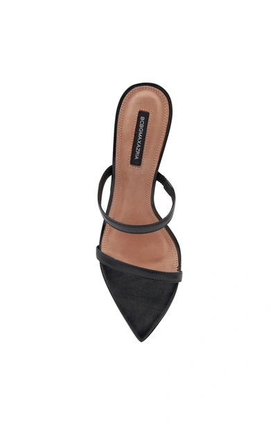 Shop Bcbgmaxazria Duponi Black Leather Sandal Heel