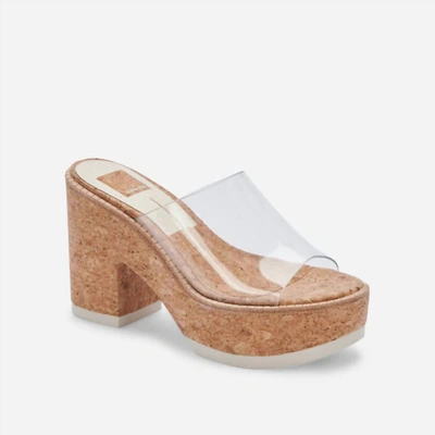 Shop Dolce Vita Elania Heels Sandal In Crystal Vinyl In White
