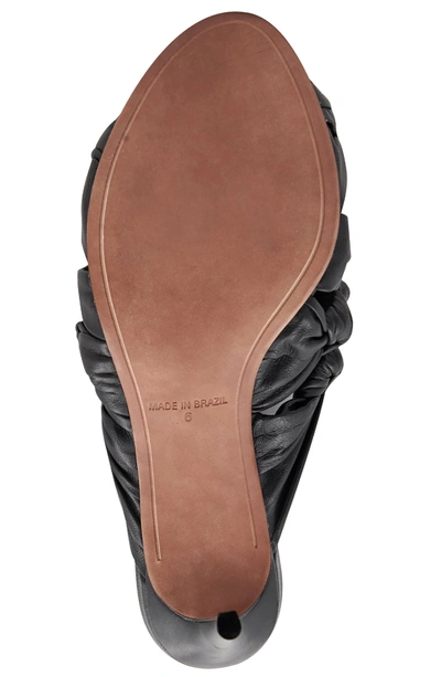 Shop Bcbgmaxazria Dori Black Knotted Leather Sandal Heel