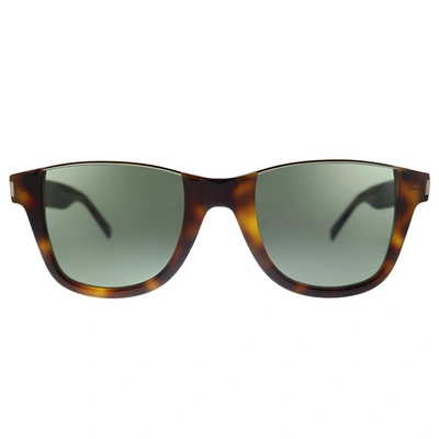Shop Saint Laurent Sl 51 Cut 002 Unisex Square Sunglasses In Green