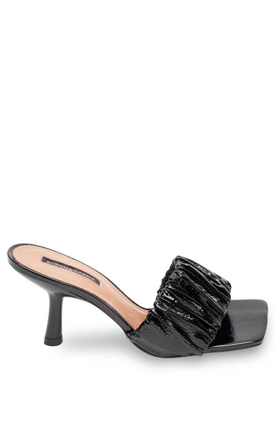 Shop Bcbgmaxazria Dallas Black Leather Cinched Sandal Heel