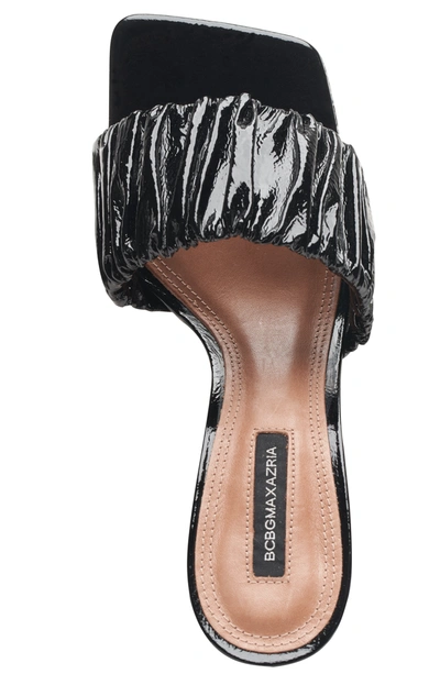 Shop Bcbgmaxazria Dallas Black Leather Cinched Sandal Heel