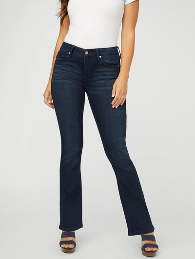 Shop Guess Factory Eco Lyllah Mid-rise Bootcut Jeans In Blue