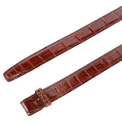 Shop Trafalgar Genuine Alligator 25mm Compression Belt Strap In Brown
