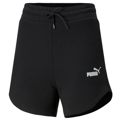 Shop Puma Women's Essentials High Waist Shorts In Black