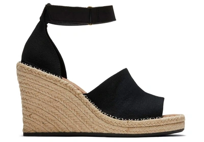 Shop Toms Marisol Peep Toe Wedge Sandal In Black
