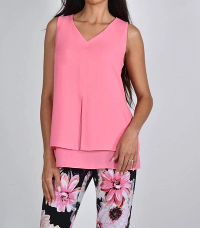 Shop Frank Lyman Chiffon Tank Top In Sorbet In Pink