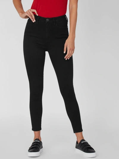 Shop Guess Factory Eco Simmone High-rise Skinny Jeans In Black