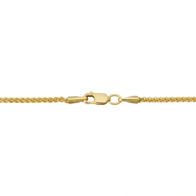 Shop A & M 18k Yellow Gold Over Sterling Silver Wheat Chain Necklace 16-24"