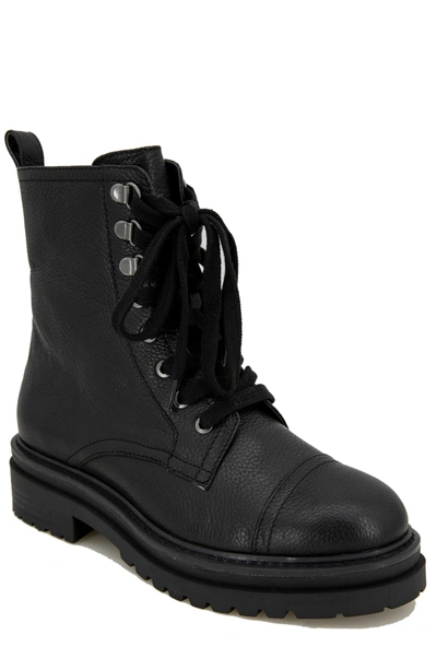 Shop Andre Assous Farah Combat Bootie With Inside Zipper In Black