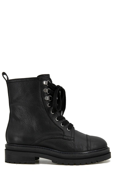 Shop Andre Assous Farah Combat Bootie With Inside Zipper In Black