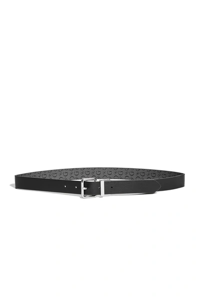 Guess Factory Logo Reversible Belt In Grey