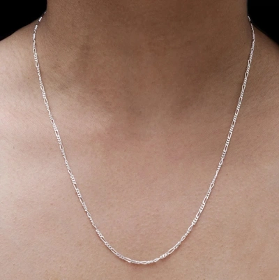 Ballstudz 925 Sterling Silver 2mm Figaro Chain Necklace