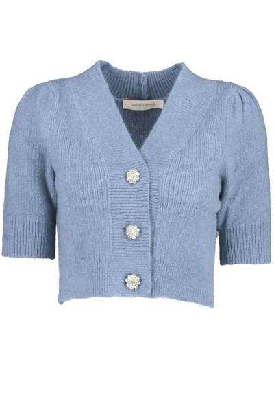 Shop Bishop + Young Emerson Crop Sweater In Pacific In Blue