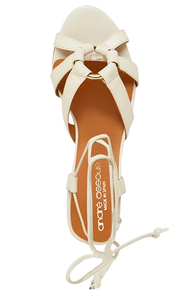 Shop Andre Assous Maggie White Lace Up Espadrille Heel