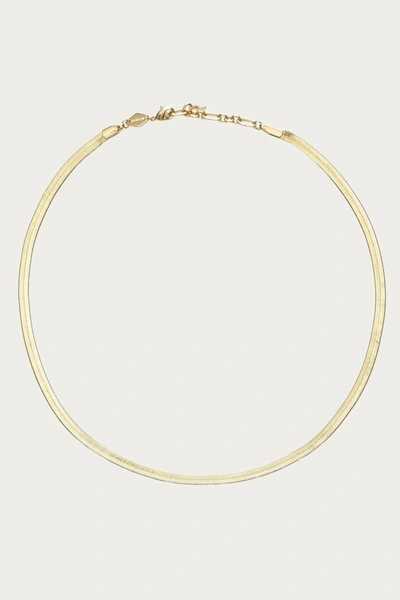 Shop Anni Lu Snake Charmer Necklace In Gold In White