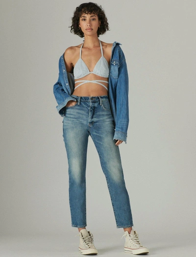 Lucky Brand Womens Striped Bra Top In Blue