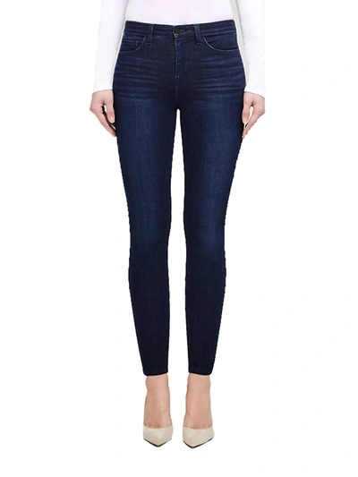 Shop L Agence Marguerite High Rise Skinny Jean In Marino Blue